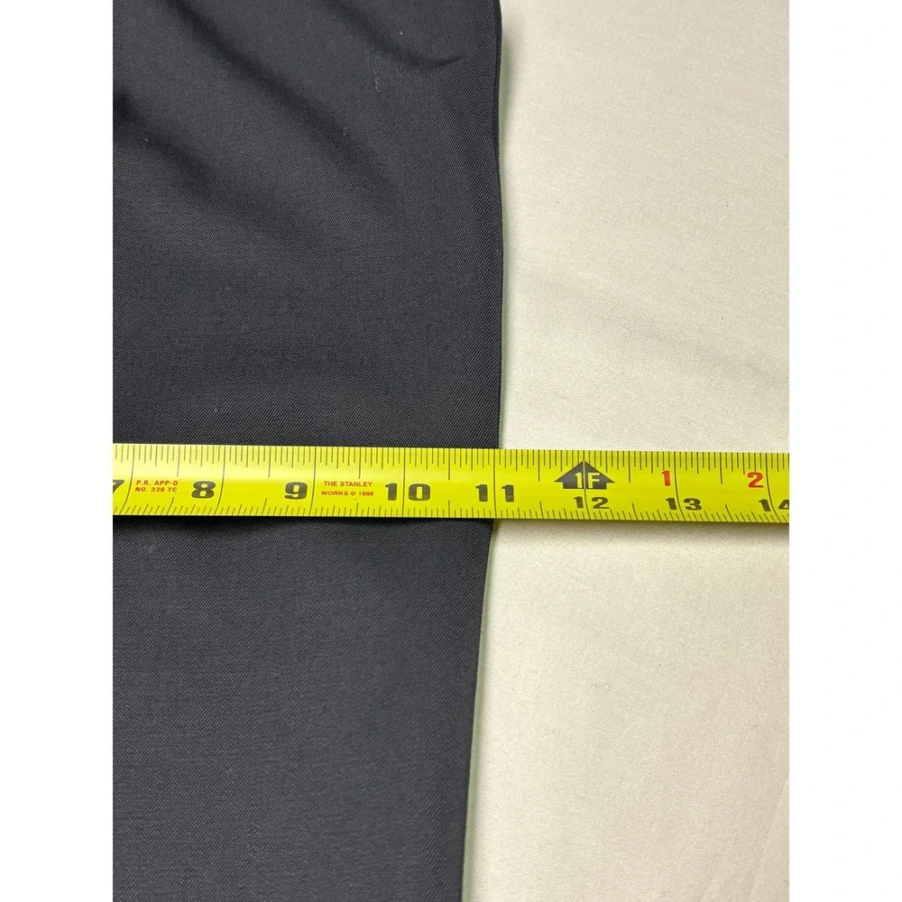 Brooks Brothers 1818 Madison Mens 40x28 Navy Black 100% Wool Pleated Dress Pants